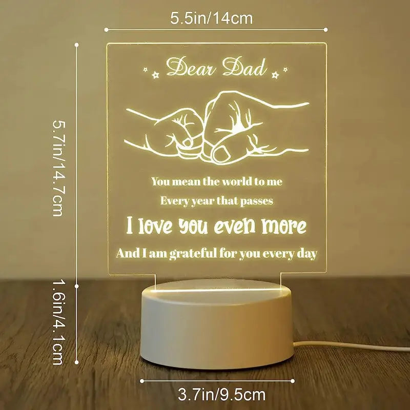 NNEOBA Dad Night Lamp - Perfect Gift for Father’s Day - Home & Garden > Lighting > Night Lights & Ambient Lighting