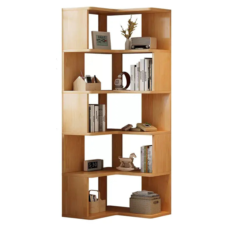 NNETMLT 5 Tier Industrial Corner Bookshelf - Furniture > Living Room > Bookcases & Shelves