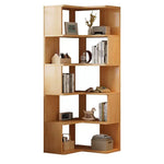 NNETMLT 5 Tier Industrial Corner Bookshelf - Furniture > Living Room > Bookcases & Shelves