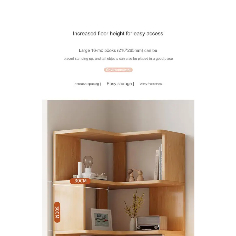 NNETMLT 5 Tier Industrial Corner Bookshelf - Furniture > Living Room > Bookcases & Shelves