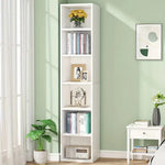 NNETMLT 6-Tier Cube Display Shelves for Home Office - 70.9 Inch Tall Narrow Bookcase - Furniture > Living Room >