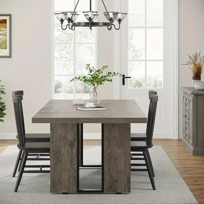 NNETMLT Rustic Rectangular Dining Table - Furniture > Dining > Dining Tables