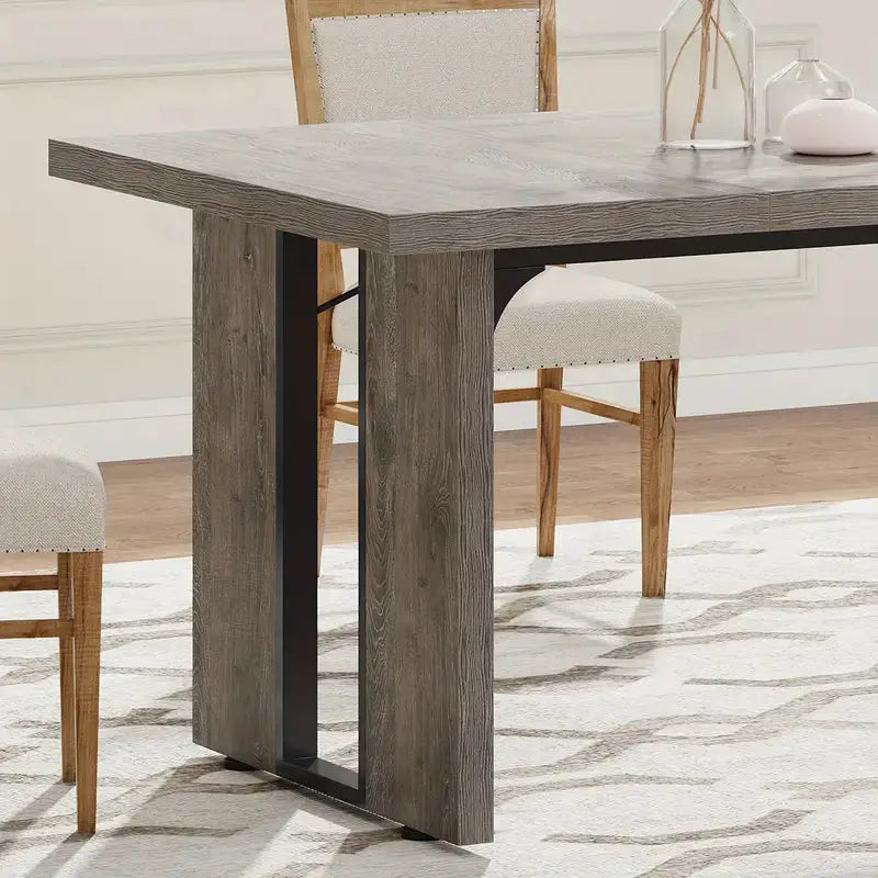 NNETMLT Rustic Rectangular Dining Table - Furniture > Dining > Dining Tables