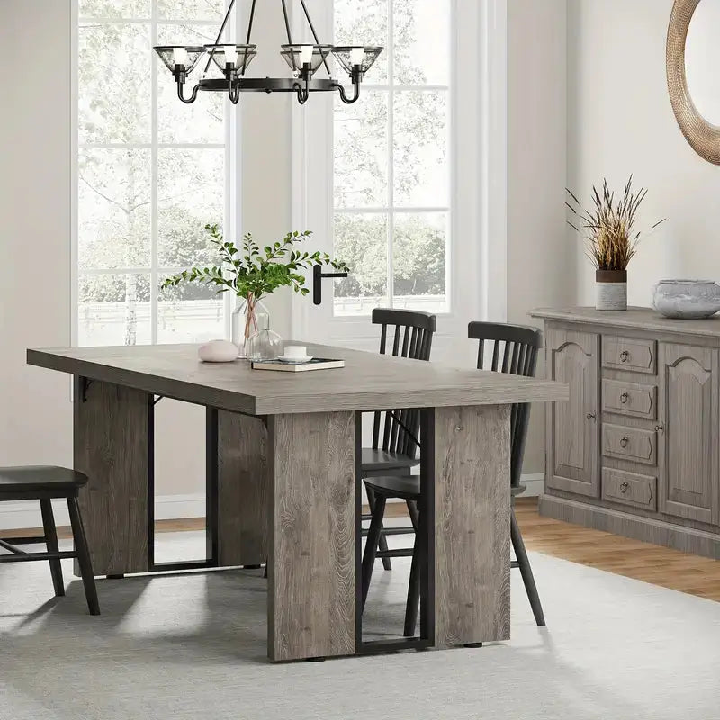 NNETMLT Rustic Rectangular Dining Table - Furniture > Dining > Dining Tables