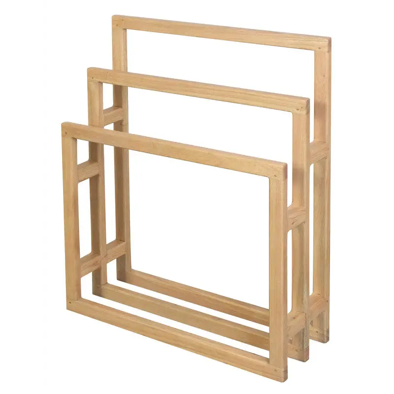 Nobu Solid White Cedar Wood Towel Stand (Natural) - Home & Garden > Bathroom Accessories > Towel Racks & Holders