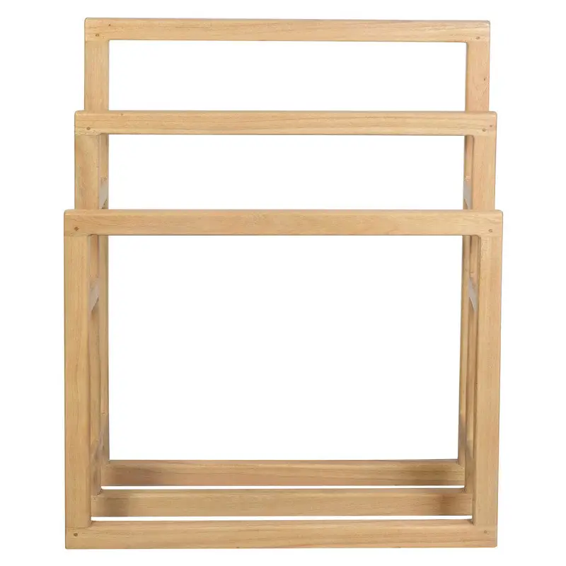 Nobu Solid White Cedar Wood Towel Stand (Natural) - Home & Garden > Bathroom Accessories > Towel Racks & Holders