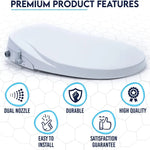 Non Electric Bidet Toilet Seat D Cover Bathroom Dual Nozzle Spray Water Wash - Home & Garden > Bathroom Accessories >