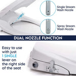 Non Electric Bidet Toilet Seat O Cover Bathroom Dual Nozzle Spray Water Wash - Home & Garden > Bathroom Accessories >
