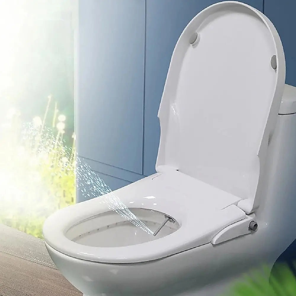 Non Electric Bidet Toilet Seat W/ Cover Bathroom Spray Water Wash - Home & Garden > DIY > Kitchen & Bathroom DIY