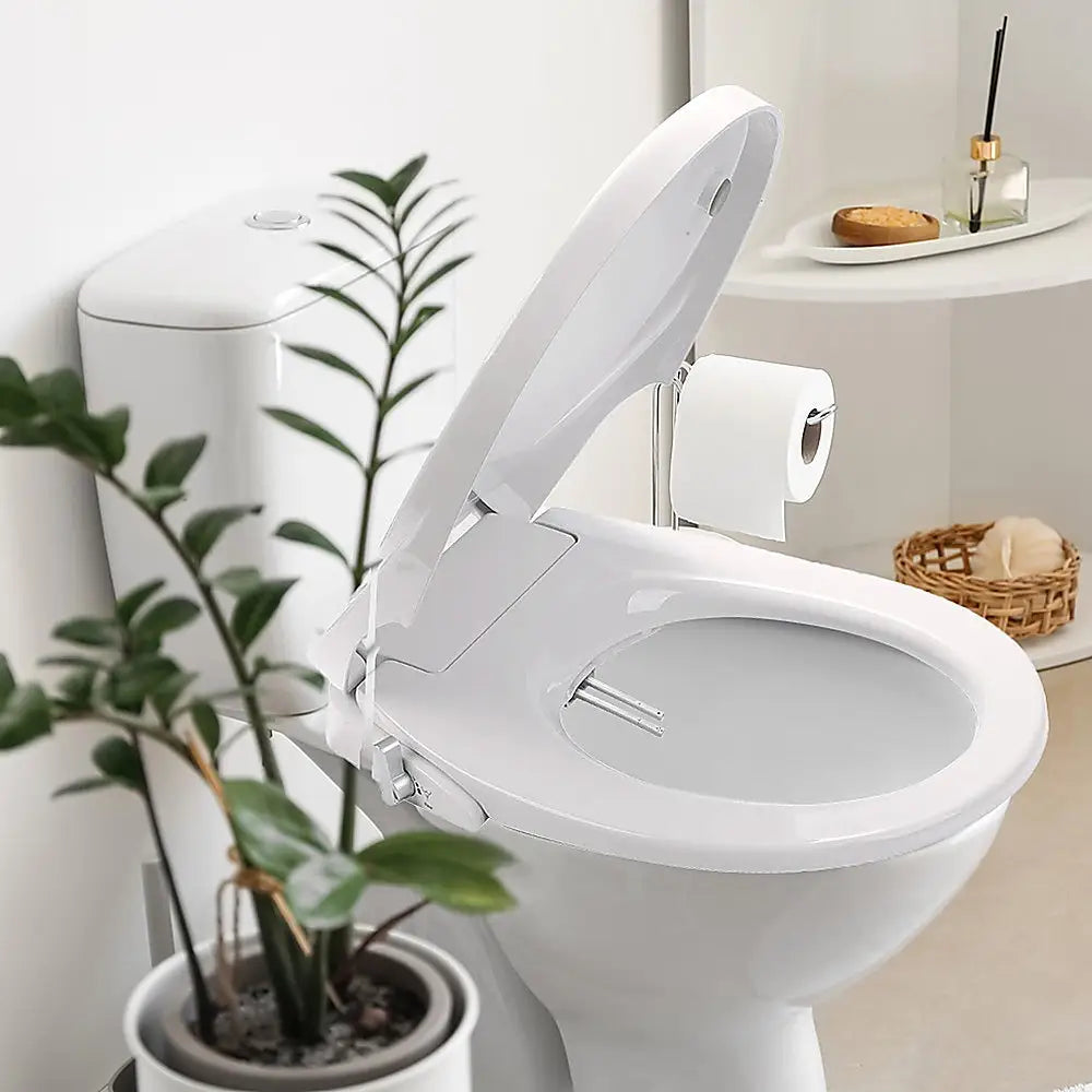 Non Electric Bidet Toilet Seat W/ Cover Bathroom Spray Water Wash - Home & Garden > DIY > Kitchen & Bathroom DIY