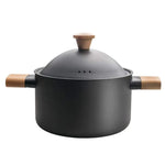 Non-stick Carbon Steel Dutch oven soup pot pan frying pan with lid wooden handle - Home & Garden > Kitchenware