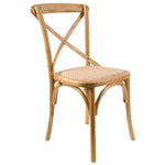 Norah 7pc Dining Set Table 180cm Solid Acacia Wood Oak Crossback Chair - Furniture > Dining