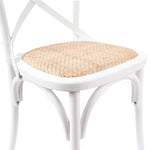 Norah 7pc Dining Set Table 180cm Solid Acacia Wood White Crossback Chair - Furniture > Dining