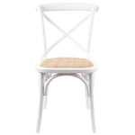 Norah 7pc Dining Set Table 180cm Solid Acacia Wood White Crossback Chair - Furniture > Dining