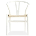 Norah 7pc Dining Set Table 180cm Solid Acacia Wood White Wishbone Chair - Furniture > Dining