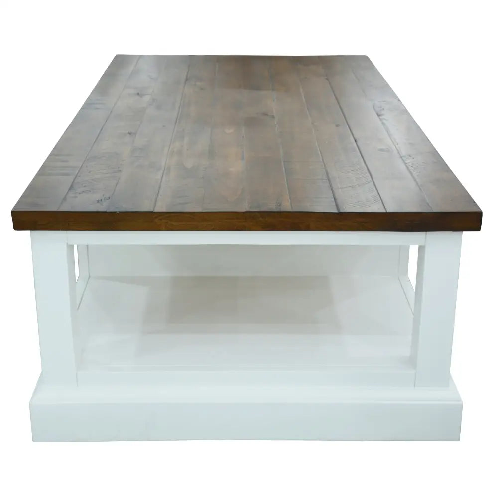 Norah Coffee Table 130cm 2 Drawer Solid Acacia Timber Wood - Furniture > Living Room