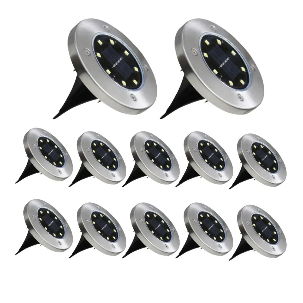 NOVEDEN 12 Pack Waterproof Solar LED Light (Warm) NE-SL-106-ZL - Home & Garden > Garden Lights