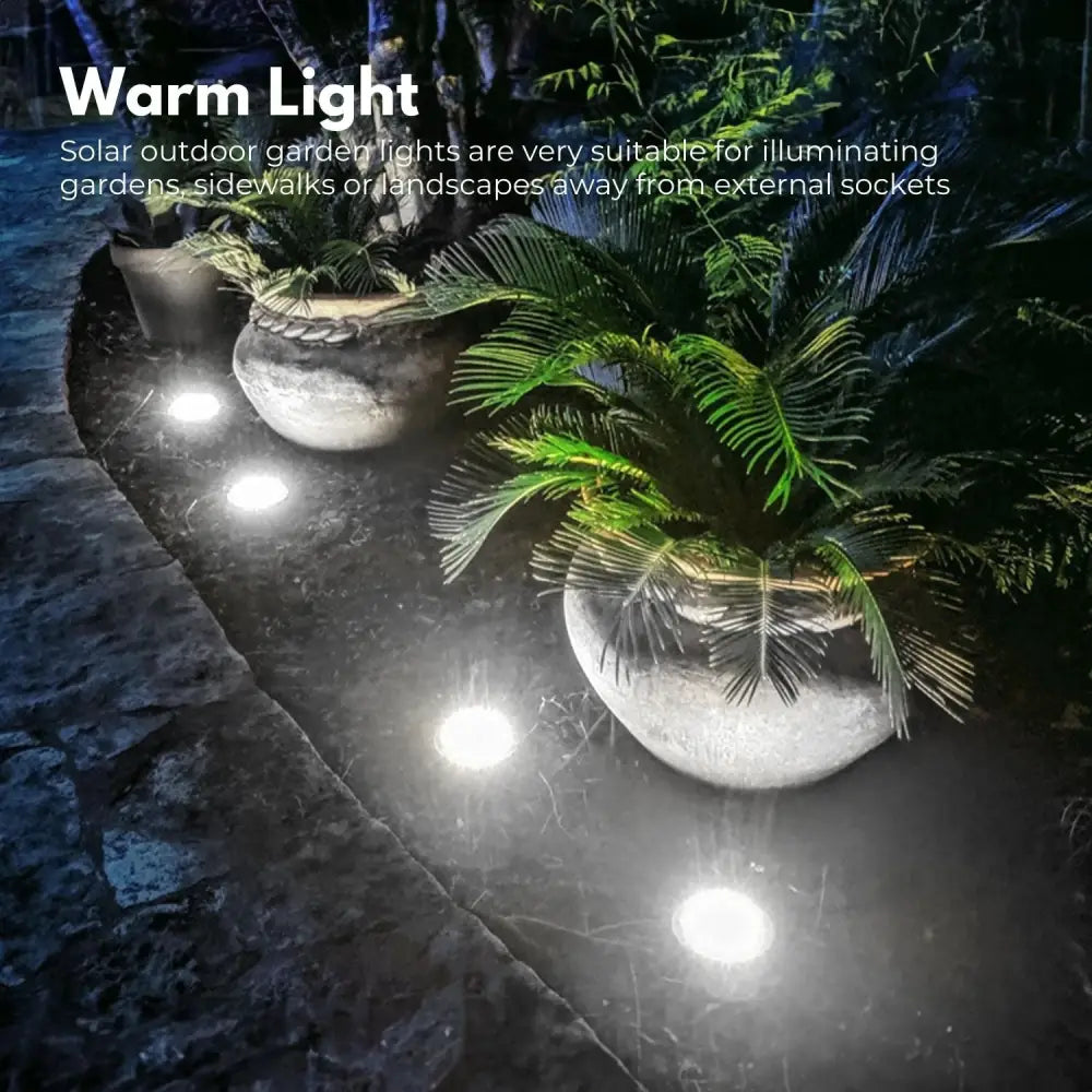 NOVEDEN 12 Pack Waterproof Solar LED Light (White) NE-SL-107-ZL - Home & Garden > Garden Lights