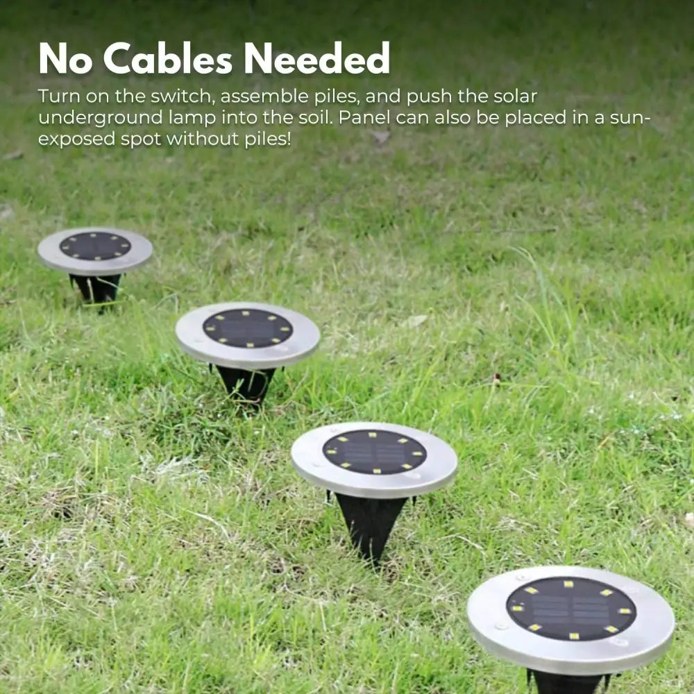 NOVEDEN 12 Pack Waterproof Solar LED Light (White) NE-SL-107-ZL - Home & Garden > Garden Lights