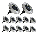 NOVEDEN 12 Pack Waterproof Solar LED Light (White) NE-SL-107-ZL - Home & Garden > Garden Lights