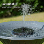NOVEDEN 16cm 1.5W Solar Fountain Water Pump for Bird Bath (Black) - Home & Garden > Fountains > Fountain & Ponds