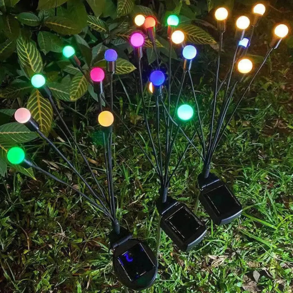 NOVEDEN 3 Pieces Solar Powered Firefly Lights (Color Light) NE-SL-109-ZL - Home & Garden > Garden Lights