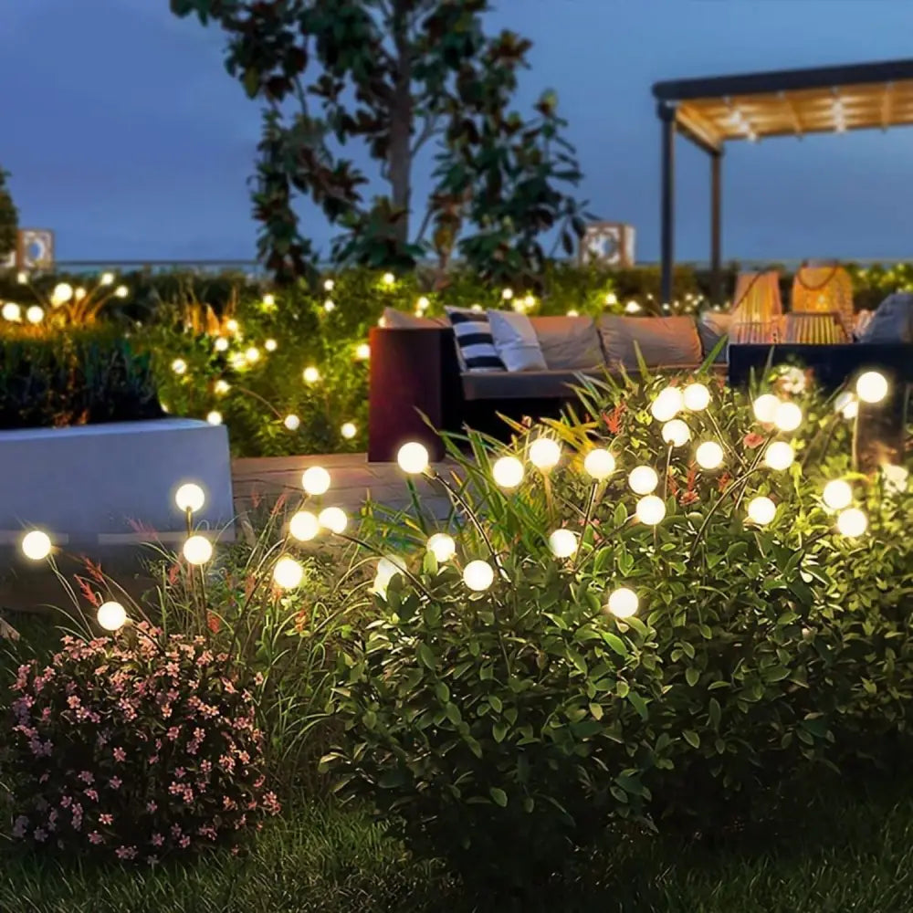 NOVEDEN 3 Pieces Solar Powered Firefly Lights (Warm) NE-SL-108-ZL - Home & Garden > Lighting
