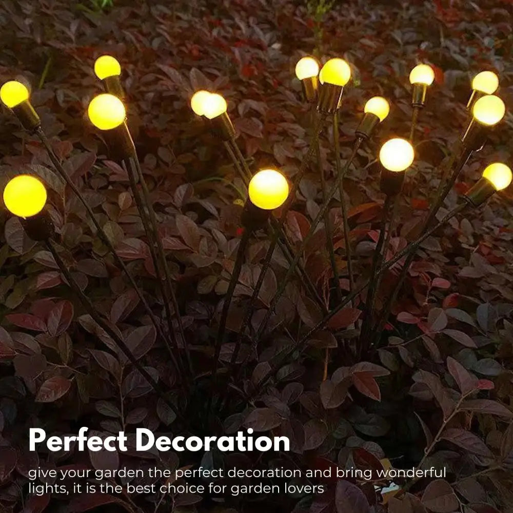 NOVEDEN 3 Pieces Solar Powered Firefly Lights (Warm) NE-SL-108-ZL - Home & Garden > Lighting