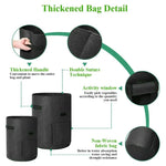 NOVEDEN 5 Packs 10 Gallon Plant Grow Bags with Window Flap (Dark Green) NE-PB-104-KJ - Home & Garden > Garden Beds