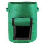 NOVEDEN 5 Packs 7 Gallon Plant Grow Bags with Window Flap (Dark Green) NE-PB-102-KJ - Home & Garden > Garden Beds