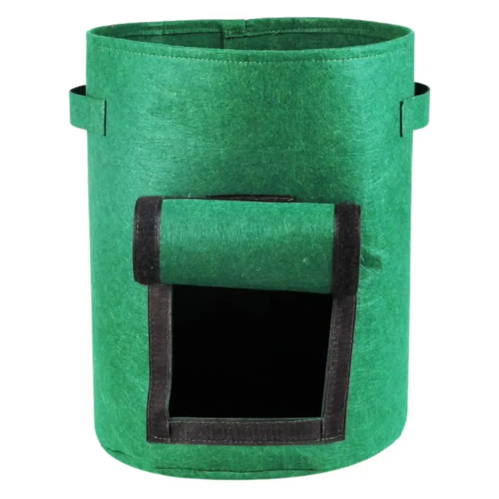 NOVEDEN 5 Packs 7 Gallon Plant Grow Bags with Window Flap (Dark Green) NE-PB-102-KJ - Home & Garden > Garden Beds