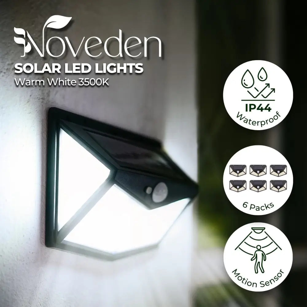 NOVEDEN 6 Packs Solar LED Lights with 3 Light Modes (Black)NE-SL-103-ZL - Home & Garden > Garden Lights