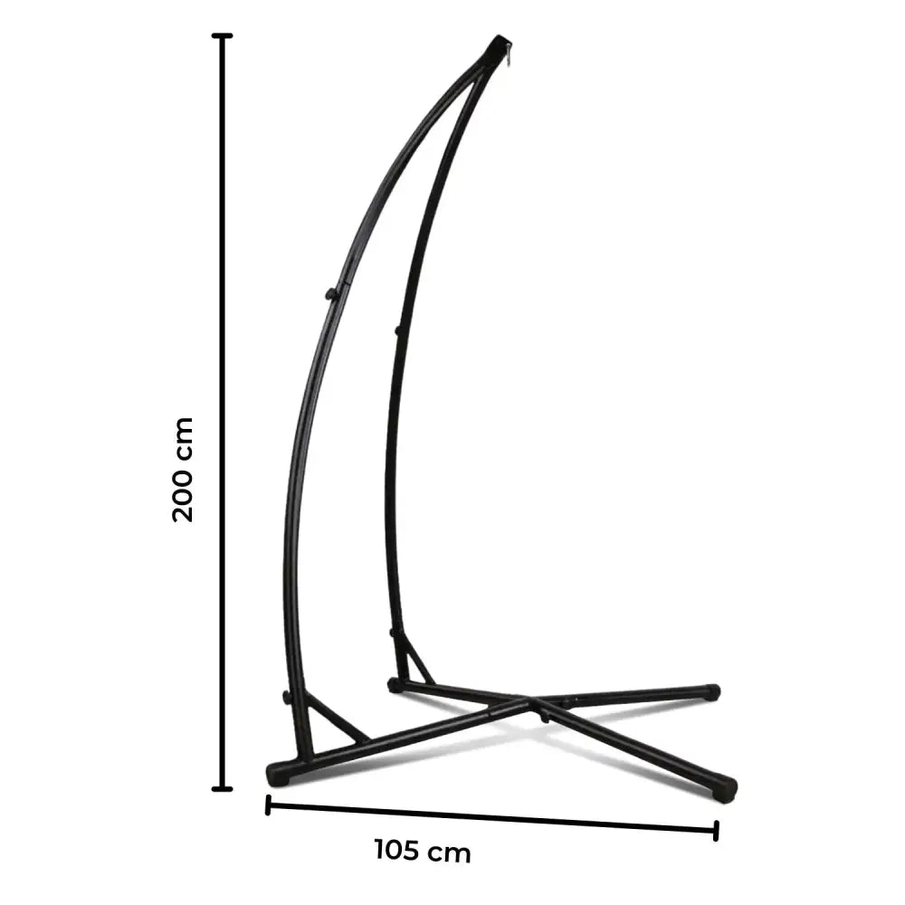NOVEDEN Hammock Chair Stand for Hanging Air Porch Swing Chair (Black) NE-HC-100-DL - Home & Garden > Hammocks