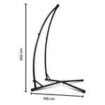 NOVEDEN Hammock Chair Stand for Hanging Air Porch Swing Chair (Black) NE-HC-100-DL - Home & Garden > Hammocks