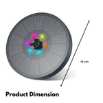 NOVEDEN Solar Fountain Water Pump for Bird Bath with RGB Color LED Lights (Black) - Home & Garden > Fountains >