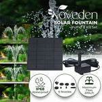 NOVEDEN Solar Water Fountain NE-SWF-100-SY - Home & Garden > Fountains