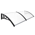 NOVEDEN Window Door Awning Canopy Outdoor UV Patio Rain Cover Clear White 1M X 2.4M Type 1 NE-AG-101-SU - Home & Garden