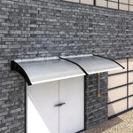NOVEDEN Window Door Awning Canopy Outdoor UV Patio Rain Cover Clear White 1M X 2.4M Type 1 NE-AG-101-SU - Home & Garden