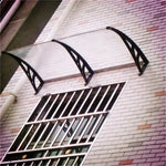 NOVEDEN Window Door Awning Canopy Outdoor UV Patio Rain Cover Clear White 1M X 2.4M Type 1 NE-AG-101-SU - Home & Garden
