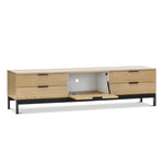 Oak Entertainment Unit - Natural - Furniture > Living Room