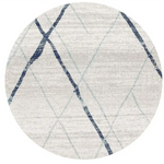 Oasis 452 Blue Round by Rug Culture-240X240CM - ROUND - Home & Garden > Rugs > Round Rugs