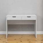 ODESSA DESK - WHITE - FLUTED - PULL BLACK - Furniture > Office > Desks