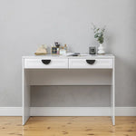 ODESSA DESK - WHITE - HAMPTONS - HALF MOON BLACK - Furniture > Office > Desks