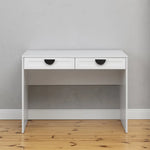 ODESSA DESK - WHITE - HAMPTONS - HALF MOON BLACK - Furniture > Office > Desks