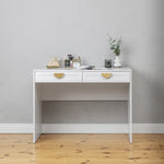 ODESSA DESK - WHITE - HAMPTONS - HALF MOON BRASS - Furniture > Office > Desks