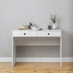 ODESSA DESK - WHITE - HAMPTONS - ROUND BLACK - Furniture > Office > Desks
