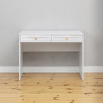 ODESSA DESK - WHITE - HAMPTONS - ROUND BRASS - Furniture > Office > Desks