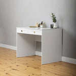 ODESSA DESK - WHITE - HAMPTONS - ROUND BRASS - Furniture > Office > Desks