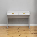 ODESSA DESK - WHITE - SLIM - HALF MOON BRASS - Furniture > Office > Desks