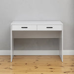 ODESSA DESK - WHITE - SLIM - OVAL BLACK - Furniture > Office > Desks